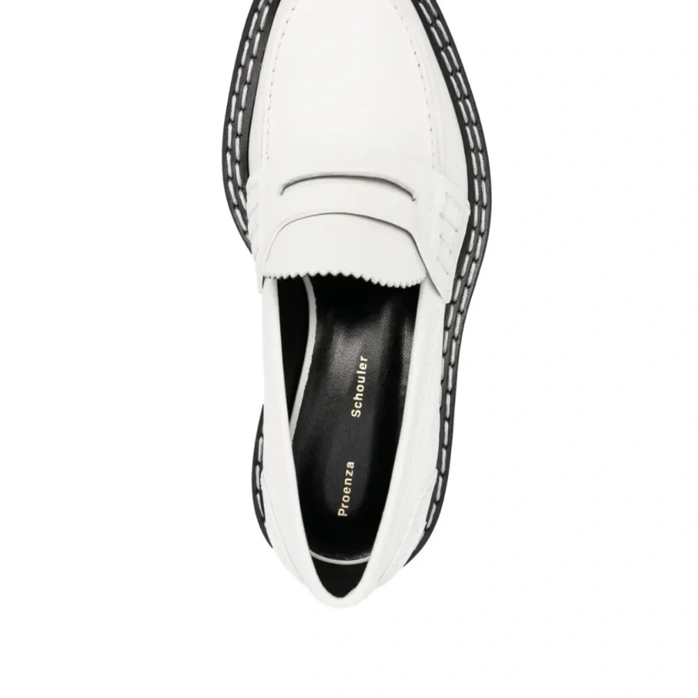Proenza Schouler White and Black Platform Loafers - Picture 4 of 7